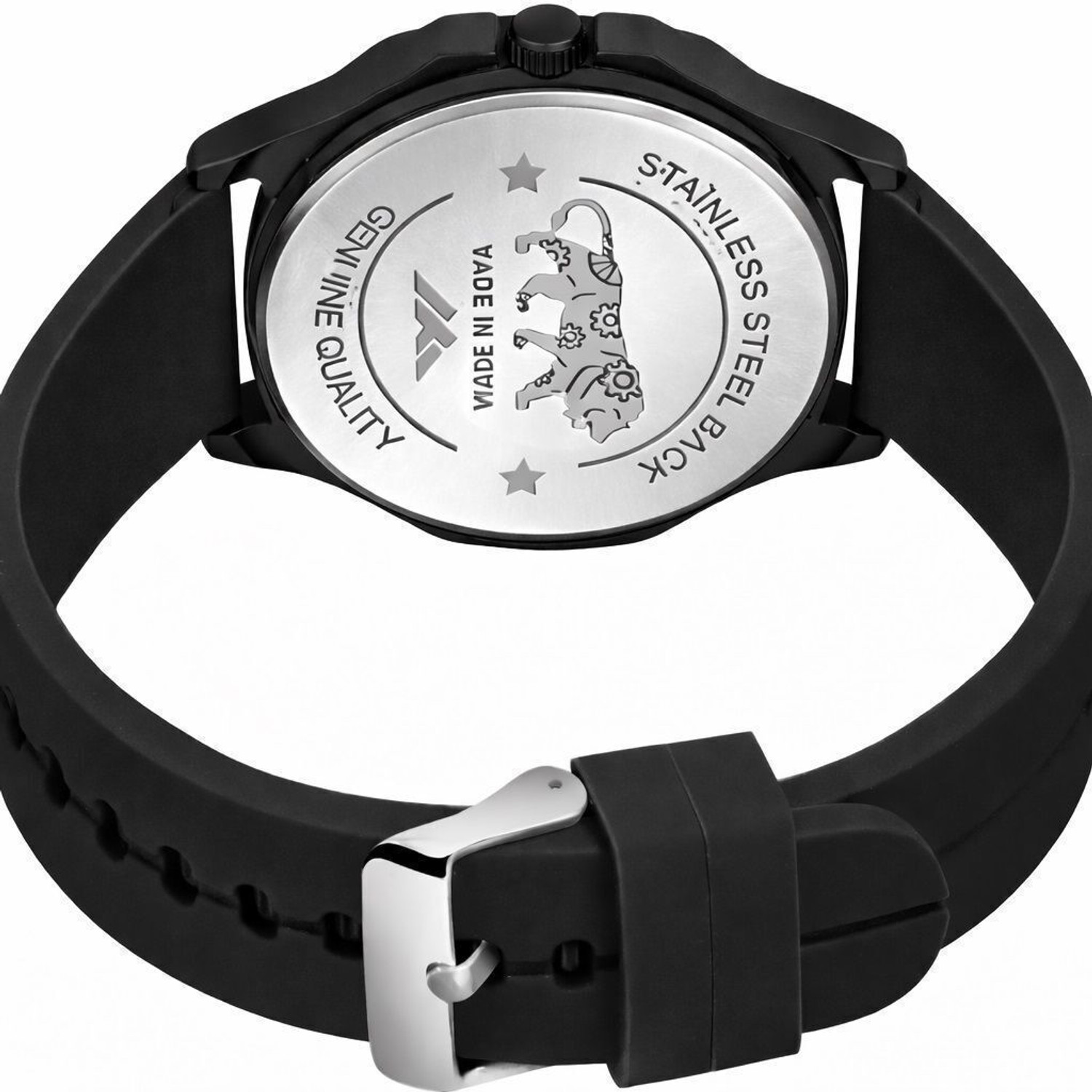 Image of PRAIZY Premium Quality Square Dial Silicone Strap Analog Watch - For Men