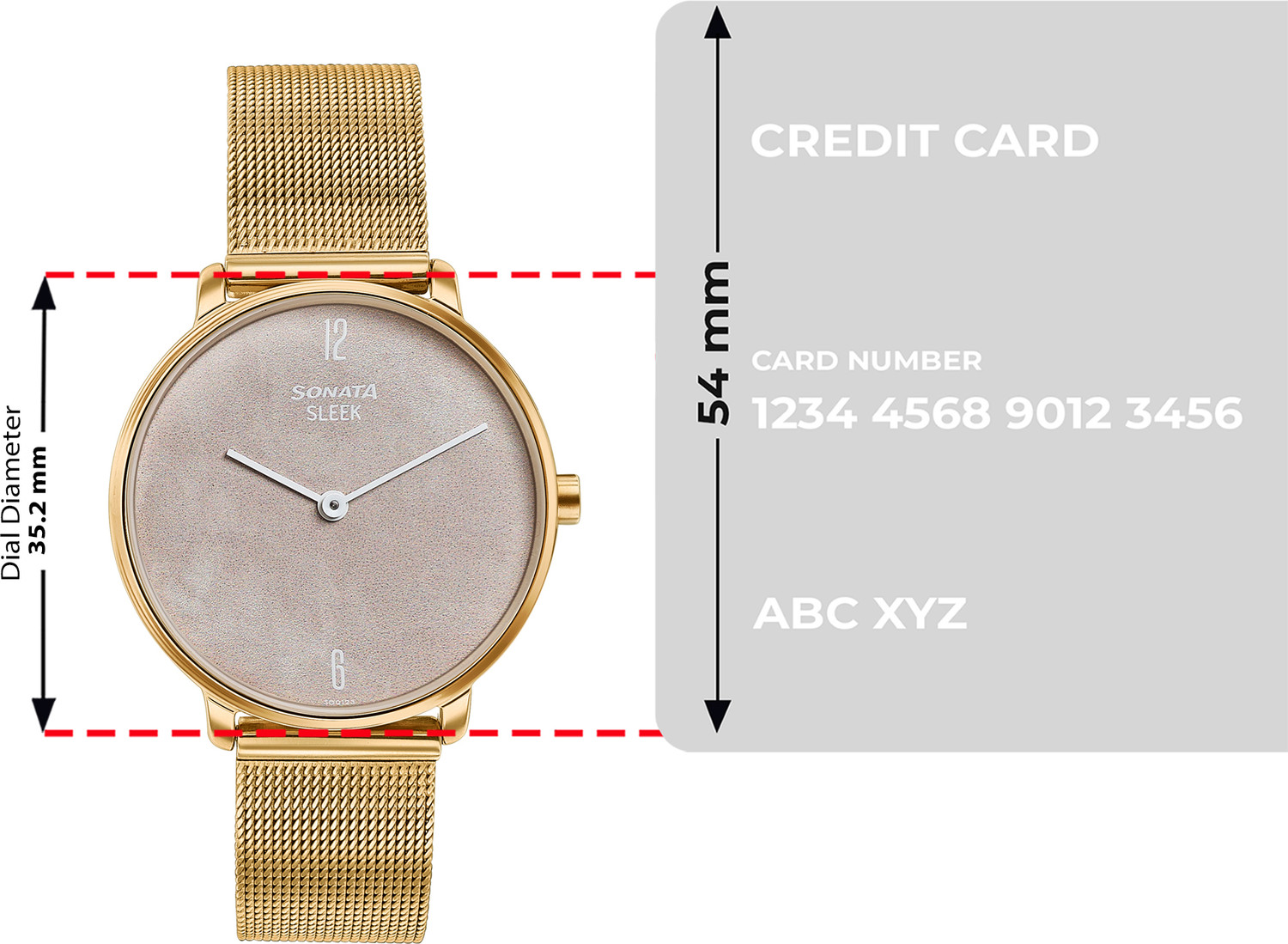 Image of SONATA Sonata Sleek Beige Dial Gold Stainless Steel Strap Analog Watch - For Women