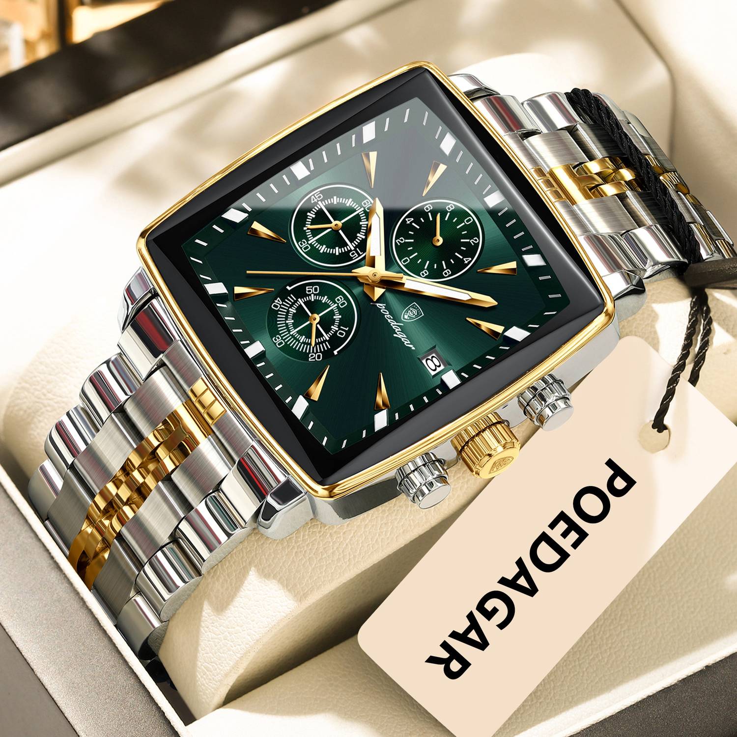 POEDAGAR PD866G-D Silver Analog Watch - Men - Image 1