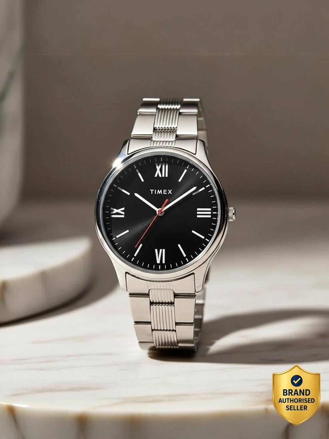 Timex 39mm Black Dial Analog Watch - Men