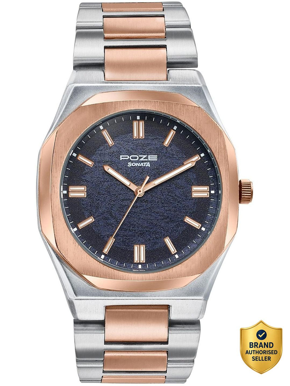 Image of SONATA POZE DROP 7 Sonata Poze 7 Black Dial Black Sheet Metal Strap Analog Watch - For Women