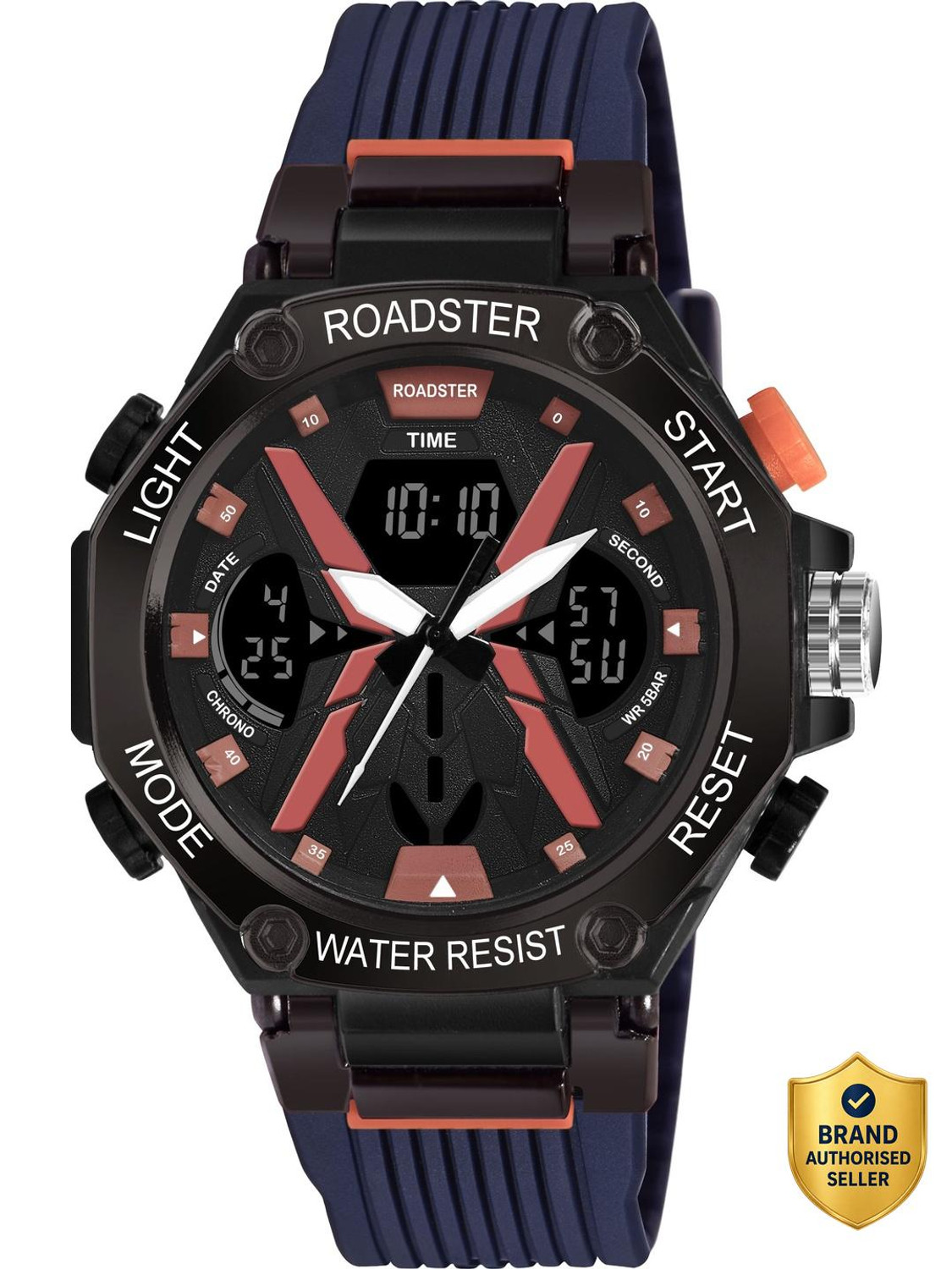 Image of Roadster Waterproof Multi-Functional Wrist Analog-Digital Watch - For Men