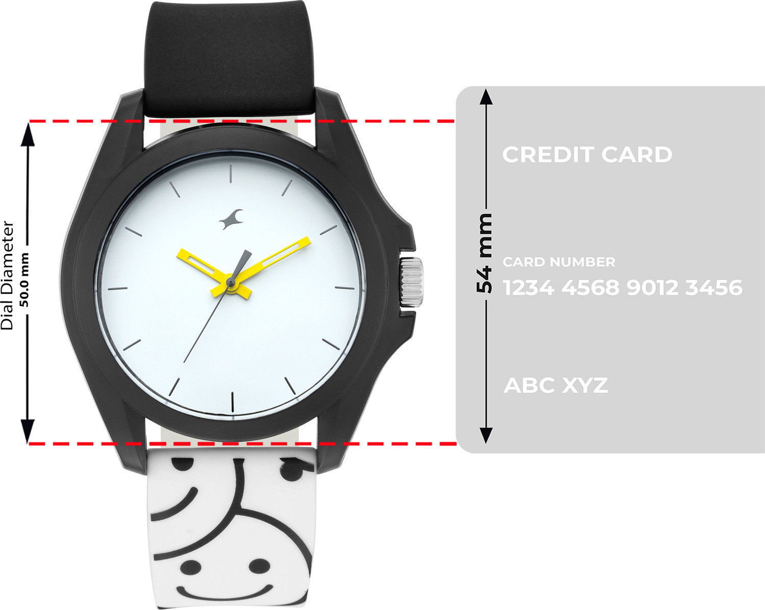 Image of Fastrack 68011PP05W TEES -Hashtag Analog Watch - For Men & Women