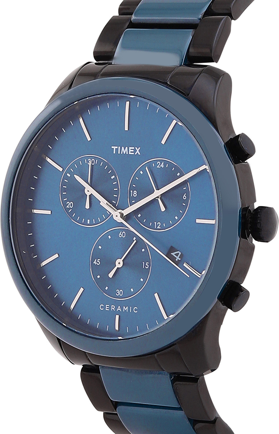 Image of TIMEX Round 43mm Blue Dial Analog Watch - For Men