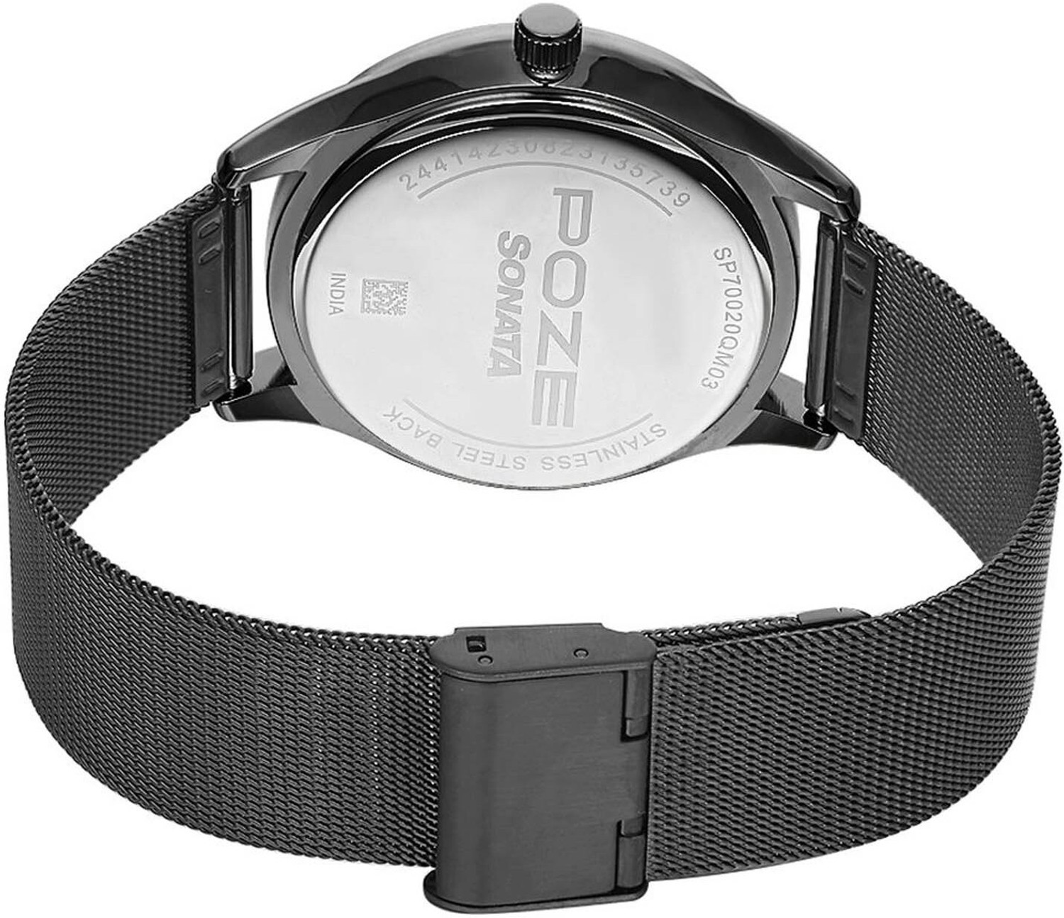 Image of SONATA Poze by Sonata Quartz Analog Grey Dial Stainless Steel Strap Watch for Men Analog Watch - For Men