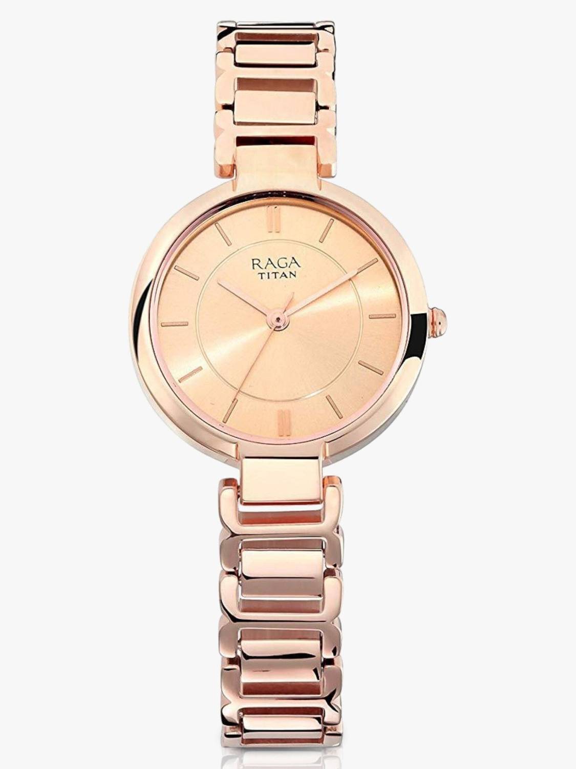 Titan NP2608WM01 Viva Rose Gold Dial Metal Strap Analog Watch - For Women