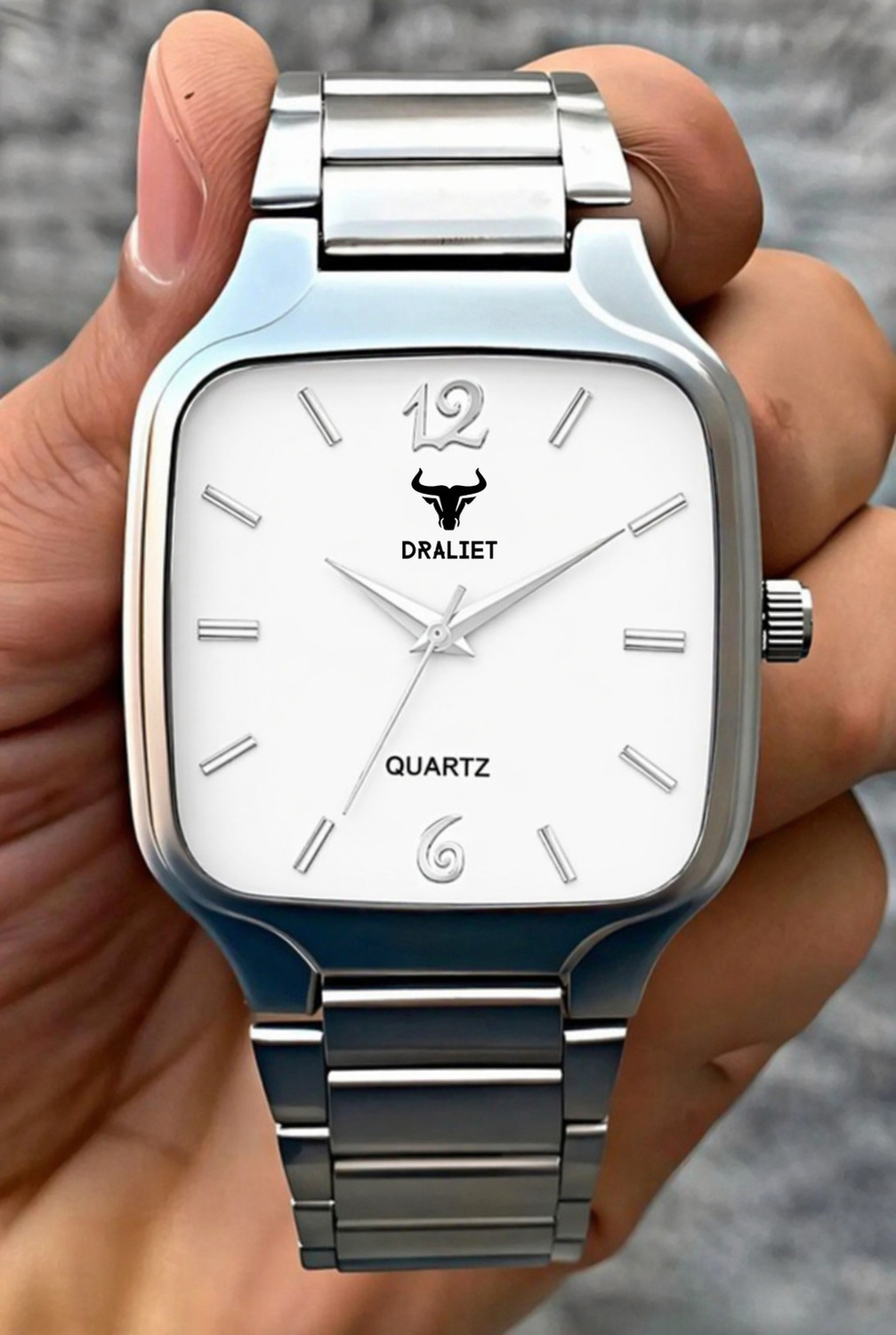 Image of DRALIET LCS-4297 Elegant Series Square Quartz For Boys Analog Watch - For Men
