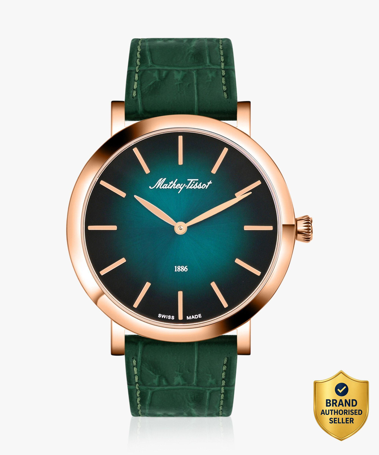 Image of Mathey-Tissot Swiss Made Green Dial Classic Analog Watch - For Men