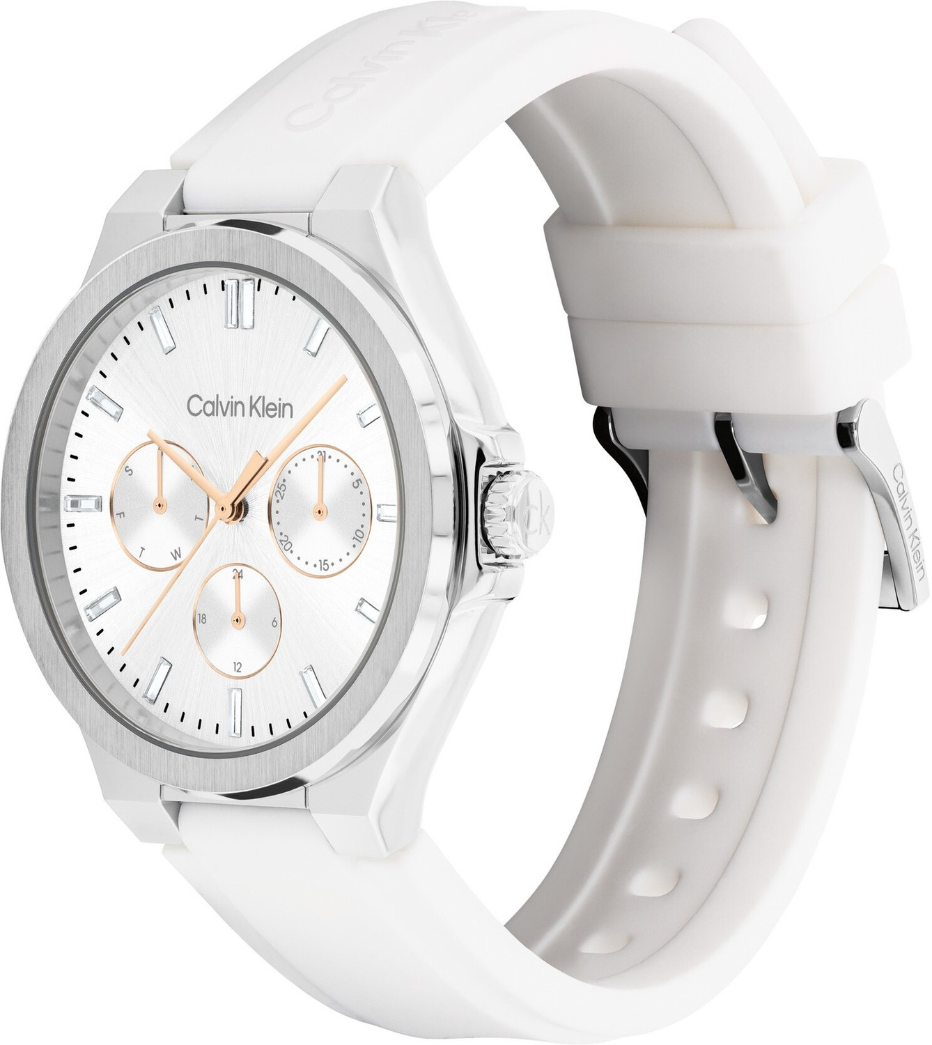 Image of Calvin Klein Vibrancy Qtz Multifunction White Round Dial Women's Watch -25100106 Analog Watch - For Women 25100106