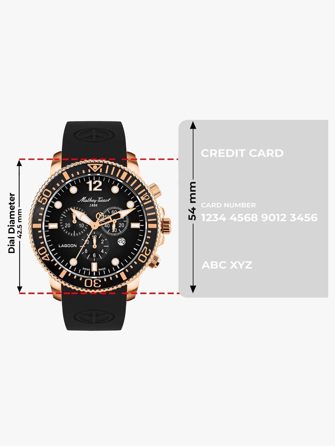 Mathey-Tissot H123CHPLN Swiss Made Lagoon Chronograph Quartz Black