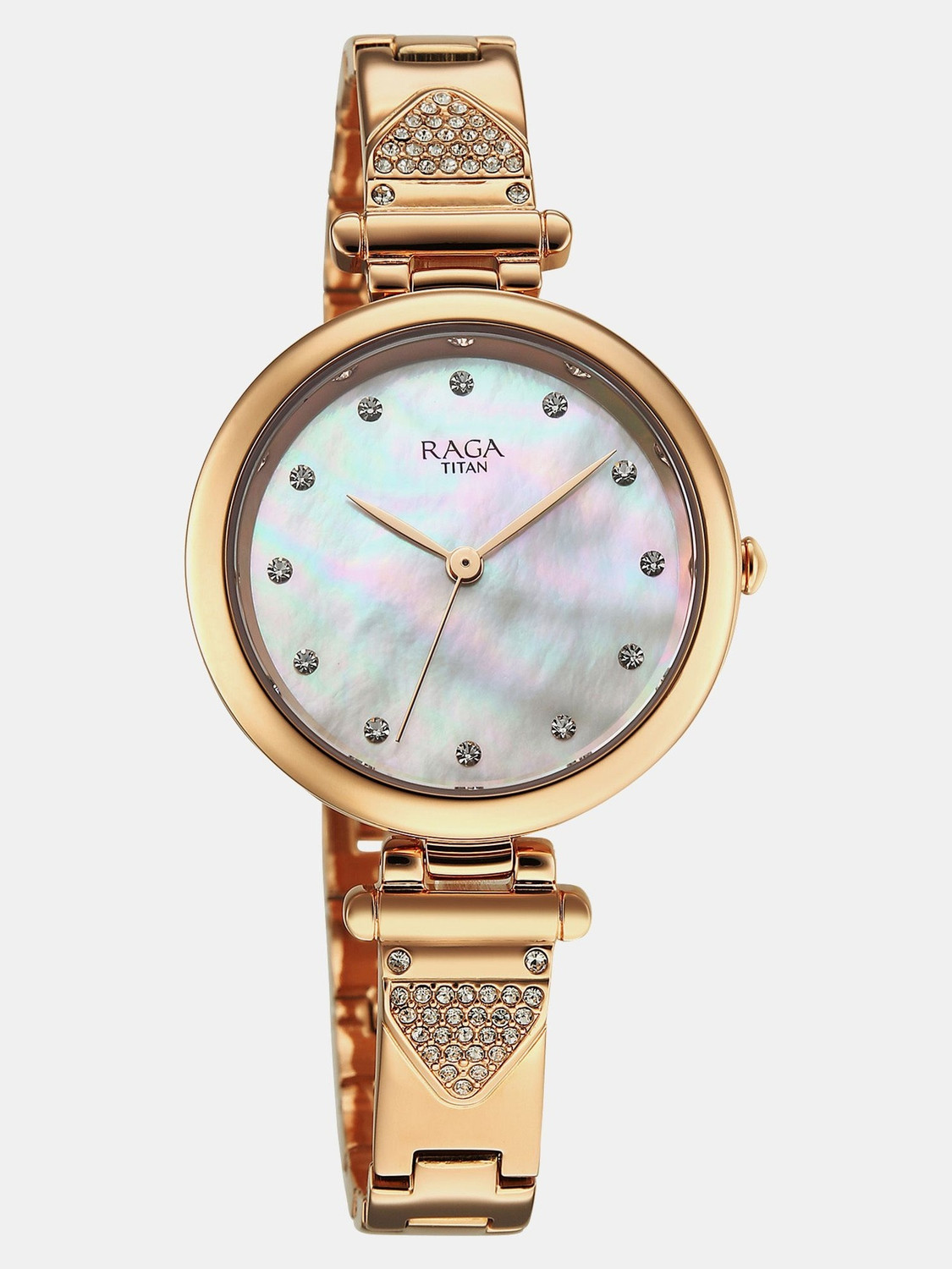 Image of Titan Glimmers Titan Raga Glimmers Quartz White Round Dial Women's Watch / Analog Watch - For Women