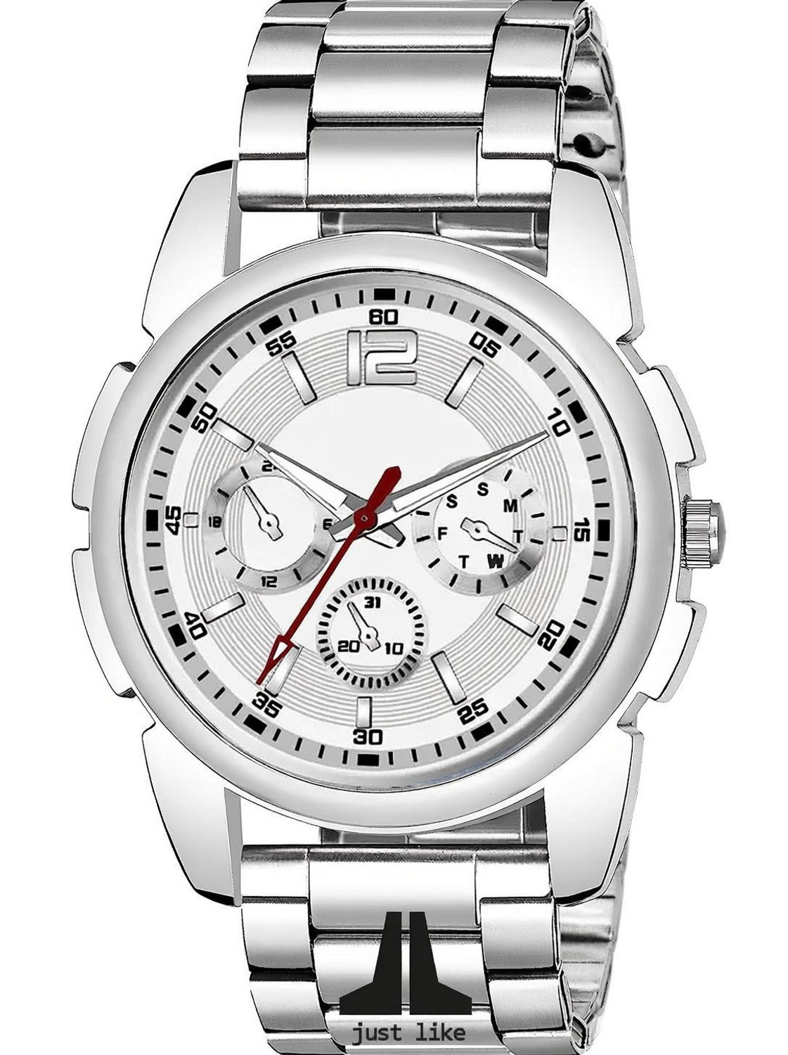 Image of just like 166-watch Silver Watches,Hands Watch,Mens Watches Analog Watch - For Men Analog Watch - For Boys