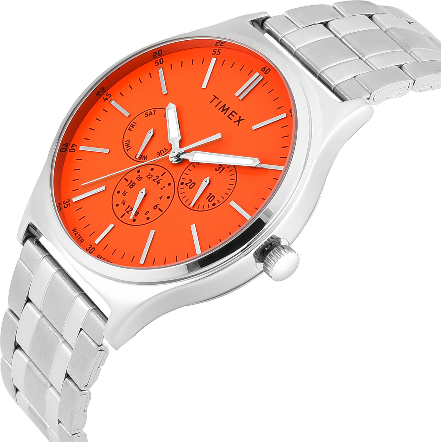 Image of TIMEX Multifunction Orange Dial Analog Watch - For Men
