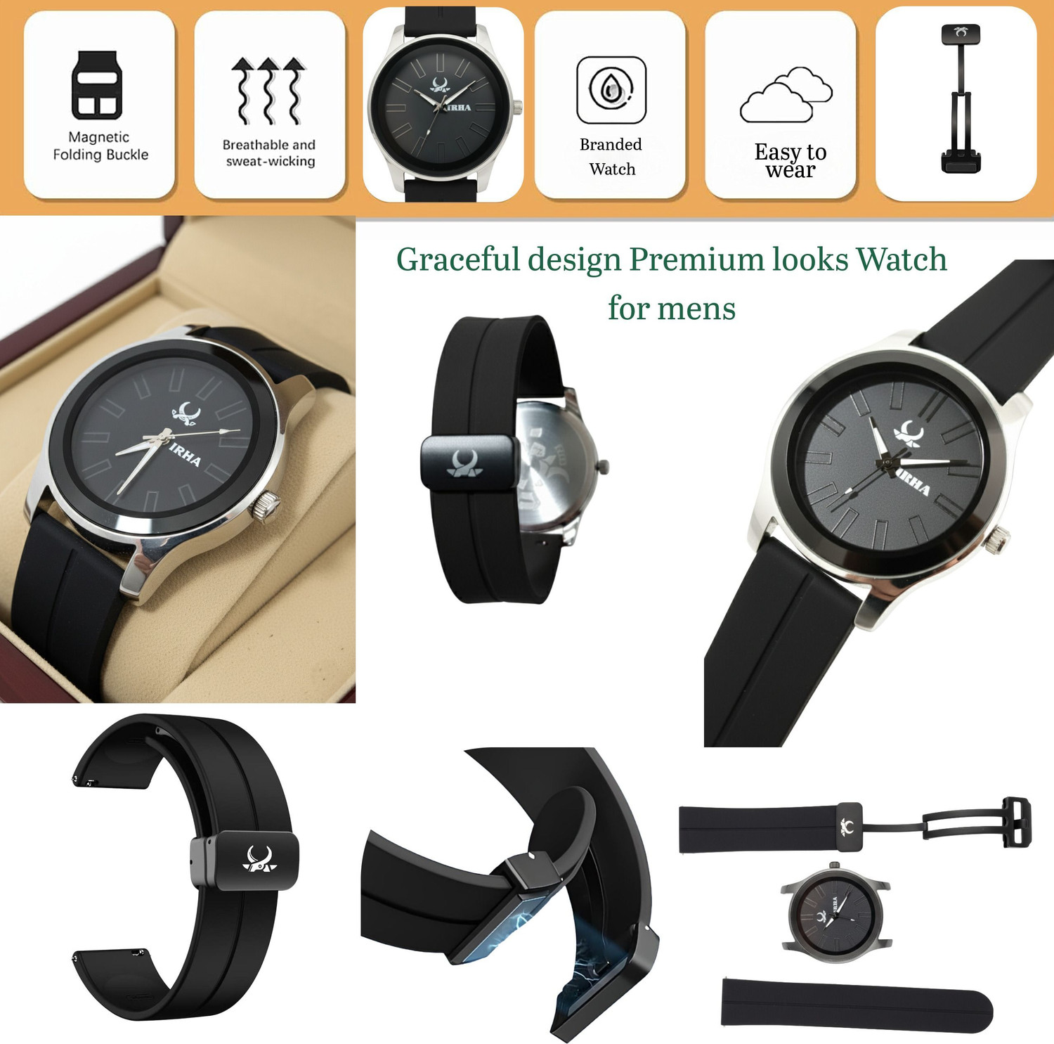 Image of IRHA Analog Watch - For Men & Women