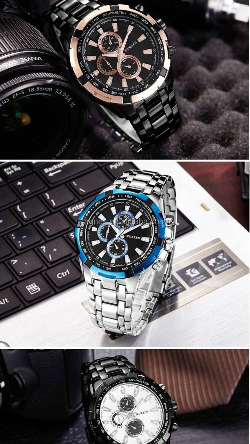 Curren Analog Watch - Men Black - Image 4