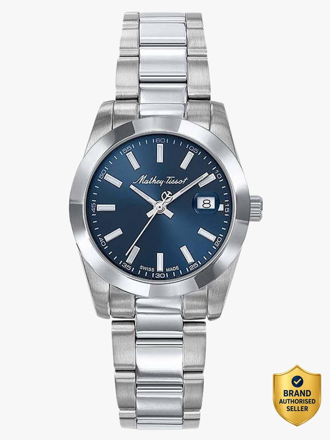 Mathey-Tissot D450ABU Swiss Made Quartz Blue Dial Analog Watch  - For Women