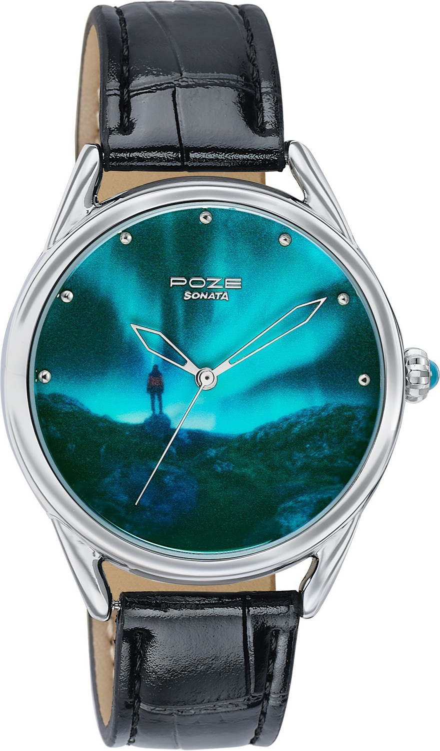 Image of SONATA Poze 8 Sonata Northern Lights inspired Poze With Blue Dial Analog Watch - For Men & Women