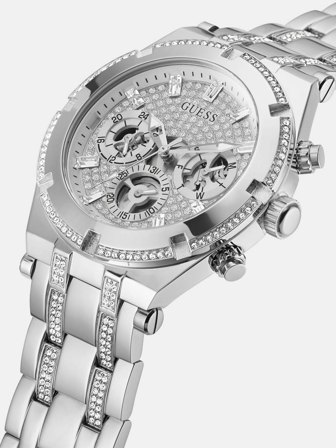 GUESS Multi-function Silver Dial Analog Watch - Men - Image 4