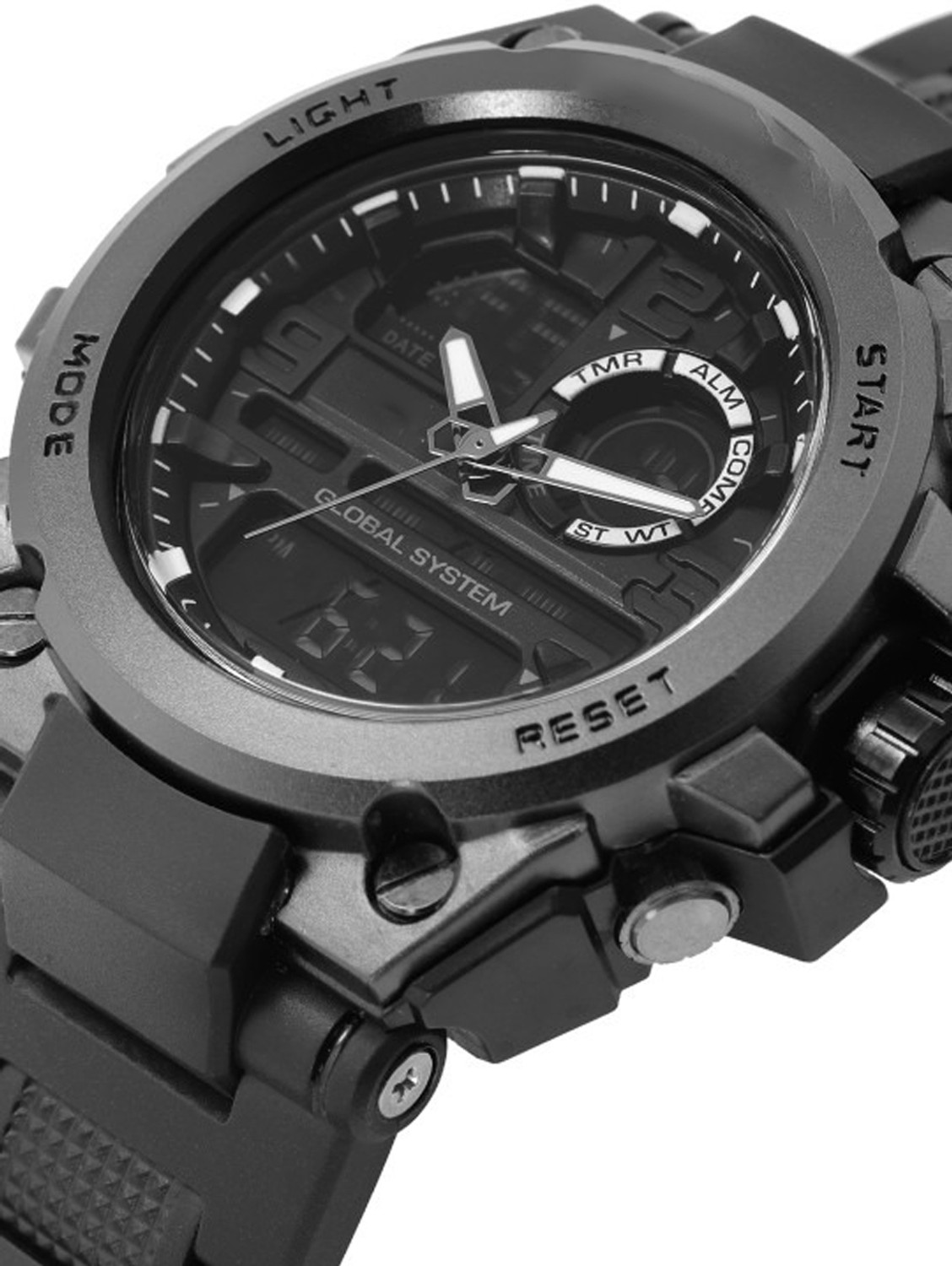Image of luxurit Men's Black Analog-Digital Sports Watch Analog-Digital Watch - For Men 1809