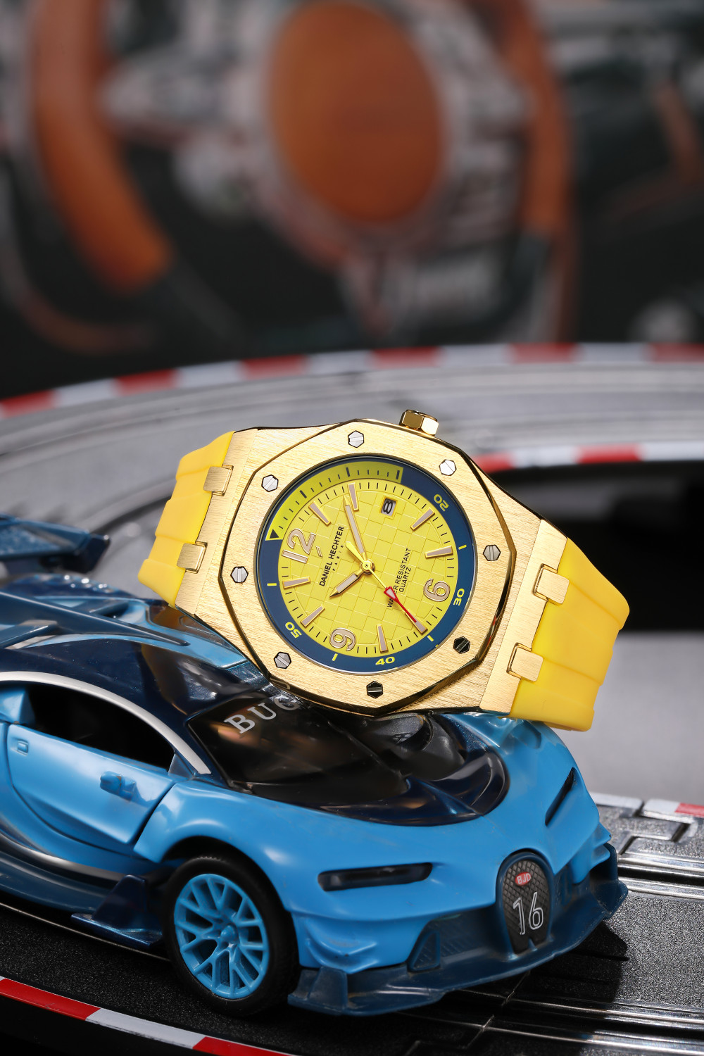 Image of DANIEL HECHTER Model DHM1015 Analogue Yellow Dial Men's Watch Analog Watch - For Men