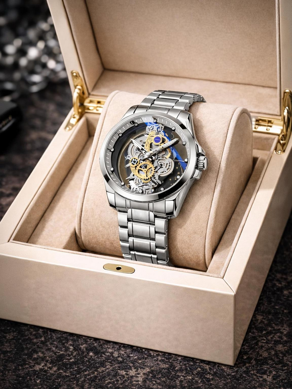 Image of YARA 655520 Analog Watch - For Men Code -VX1 Trend Skeleton