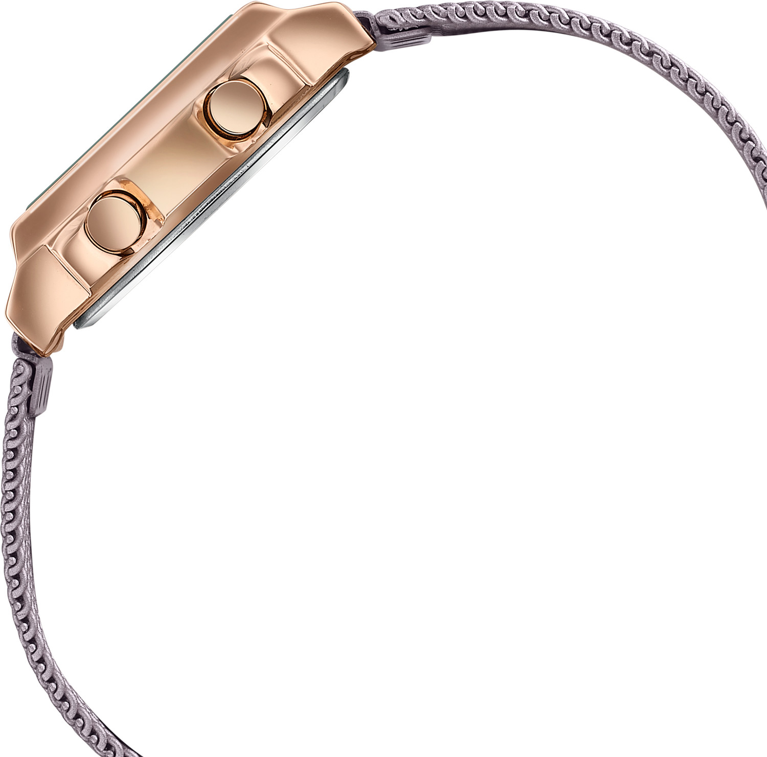 Image of SONATA Poze 8 Sonata Poze 8 Quartz Pink Dial Pink Mesh Strap Digital Watch - For Women