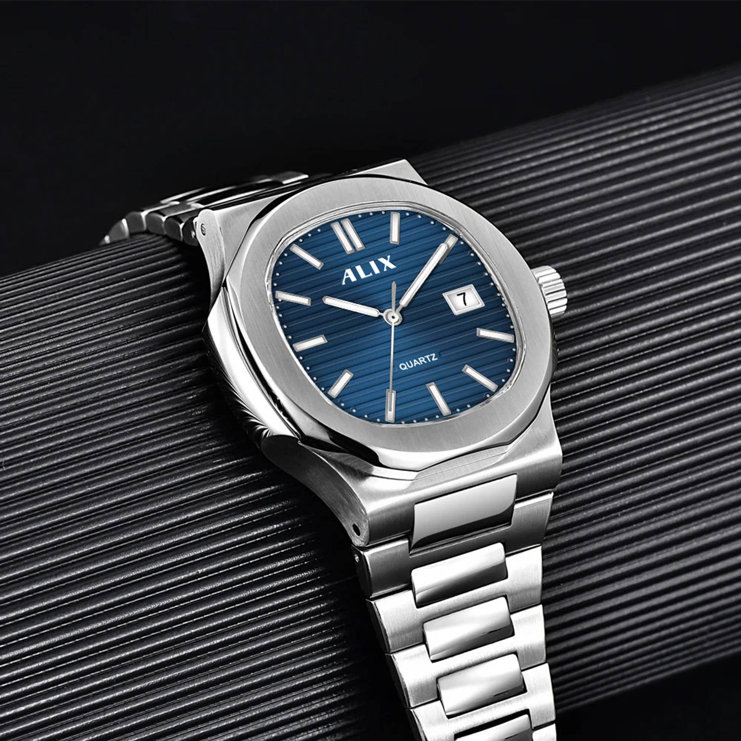 Alix 3052 Silver Blue Dial Men's Watch - Image 4