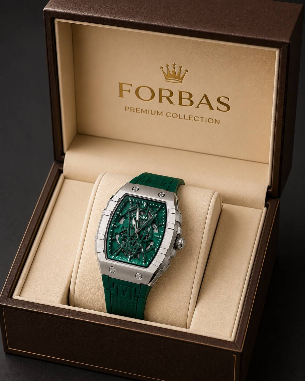 fobras Analog Watch - For Men, Green - Image 1