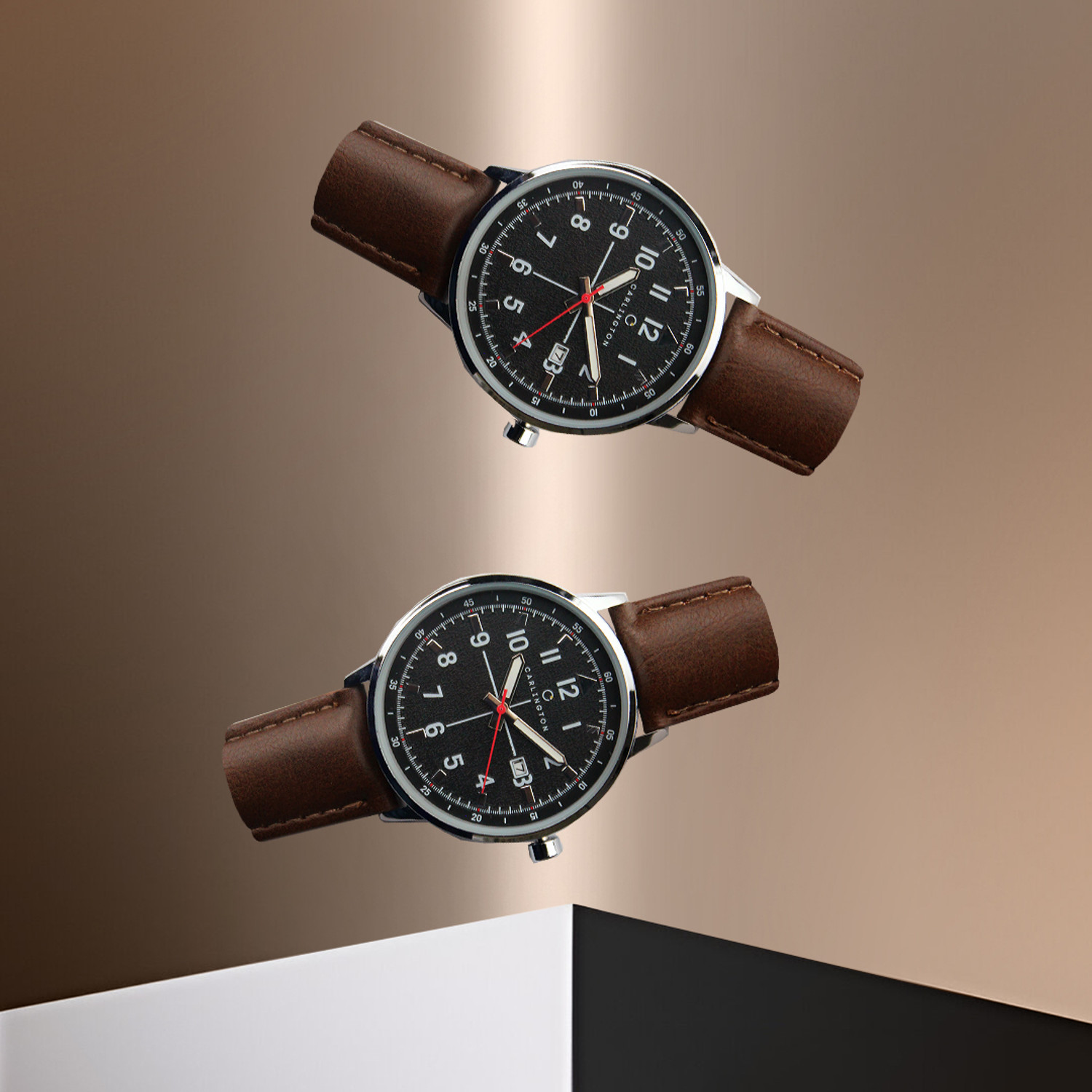 Image of Carlington CT 1070 Brown Carlington Series Premium Gents Wrist Watches Analog Watch - For Men