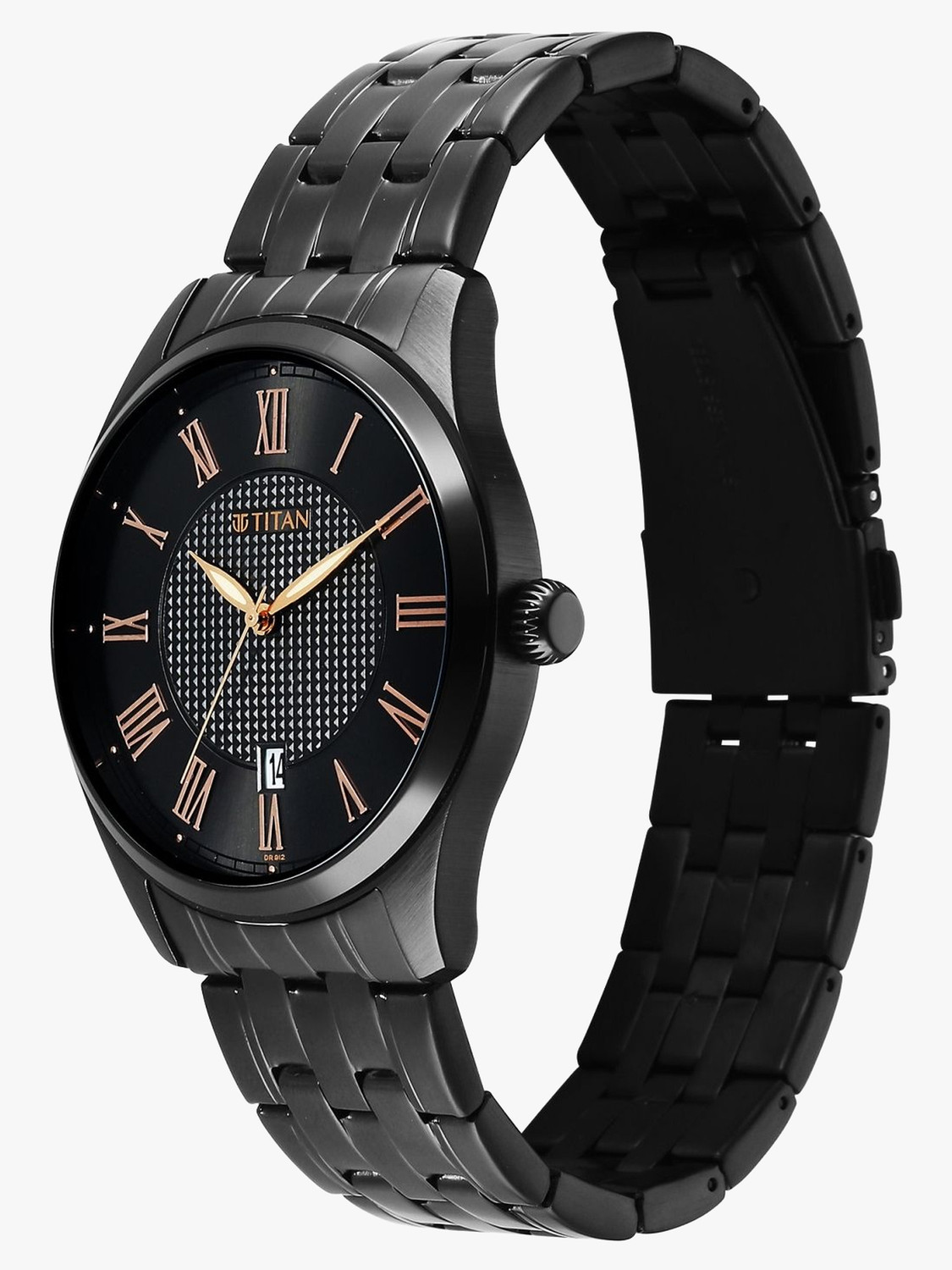 Image of Titan Neo Roman Titan Neo Roman Quartz with Black Dial Black Stainless Steel Strap Analog Watch - For Men