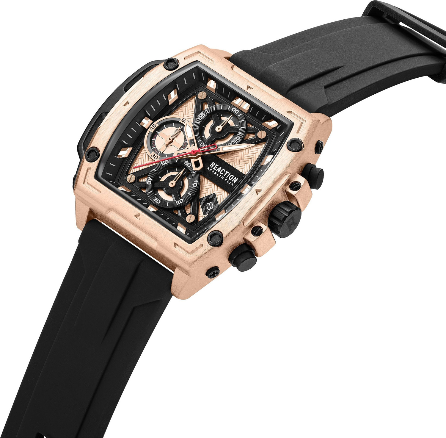 Image of Kenneth Cole Reaction Chronograph Rose Gold Dial Watch For Men's -KRWGO0071202 Analog Watch - For Men