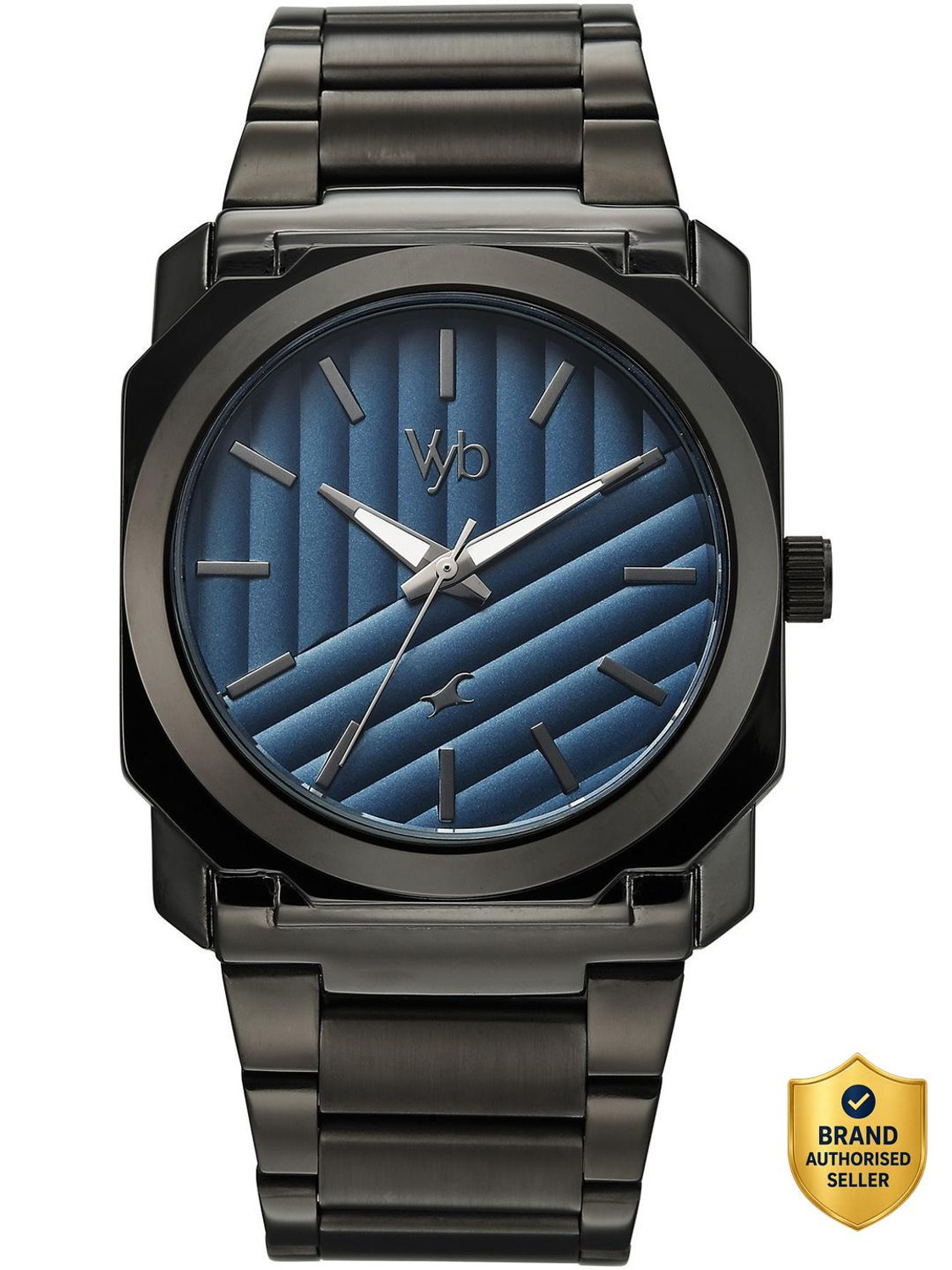 Image of Fastrack Vyb Challenger Fastrack Vyb Challenger Quartz Blue Dial Grey Stainless Steel Strap Analog Watch - For Men