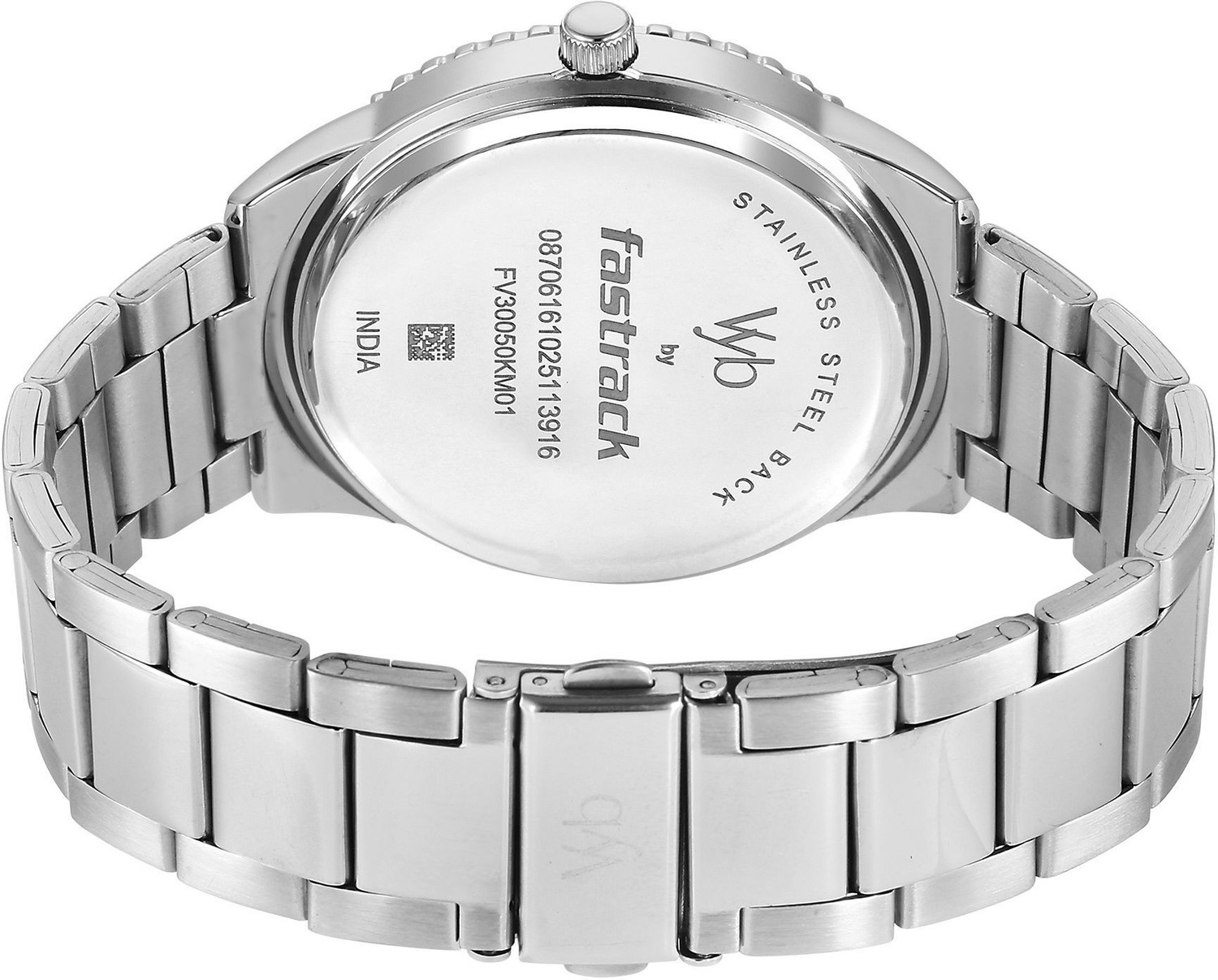 Image of Fastrack Vyb Hustler Fastrack Vyb Hustler Quartz Green Dial Steel Strap Analog Watch - For Men