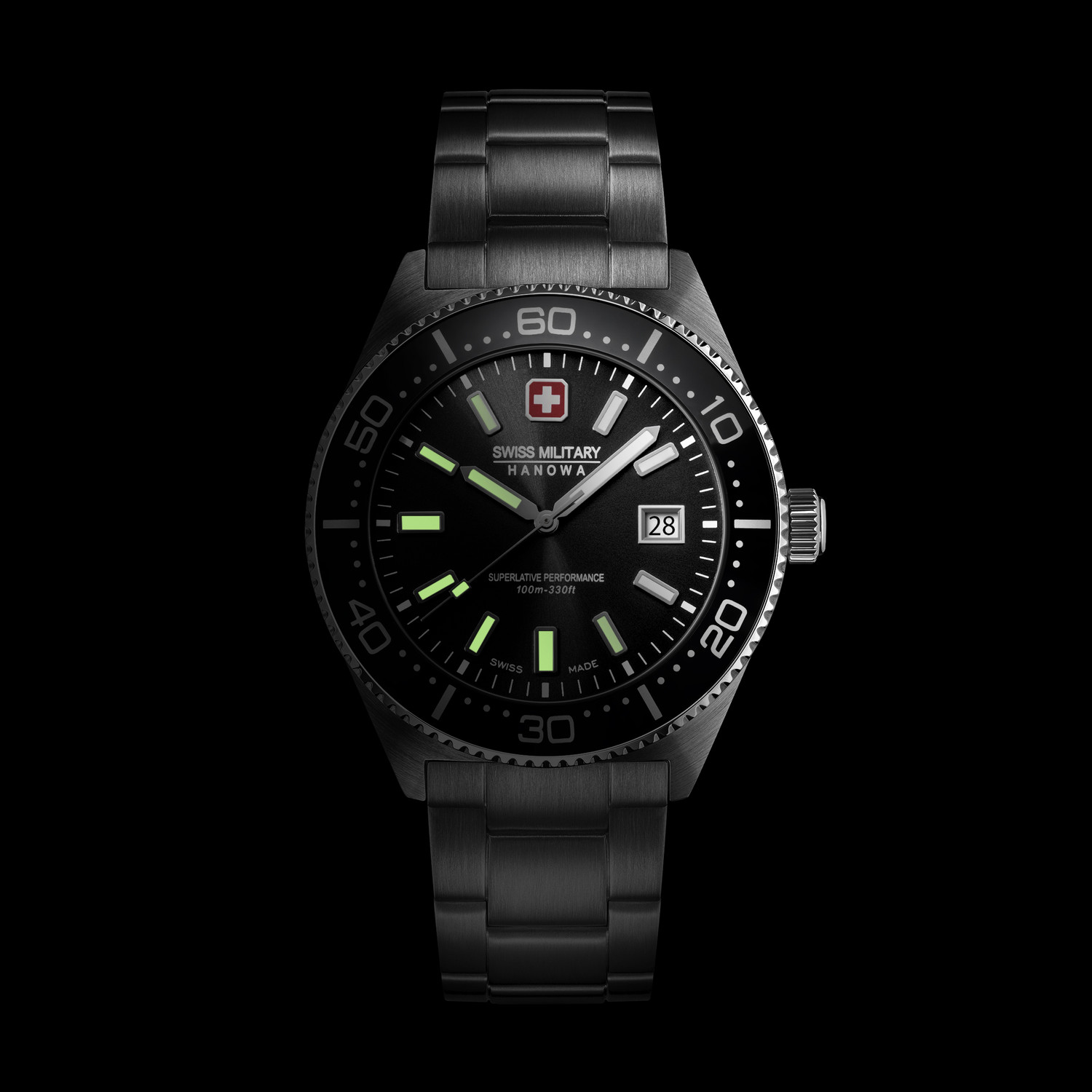 Image of Swiss Military Hanowa NOMAD NOMAD Black Round Dial Comes With Swiss Made Analog Watch For Men's Analog Watch - For Men