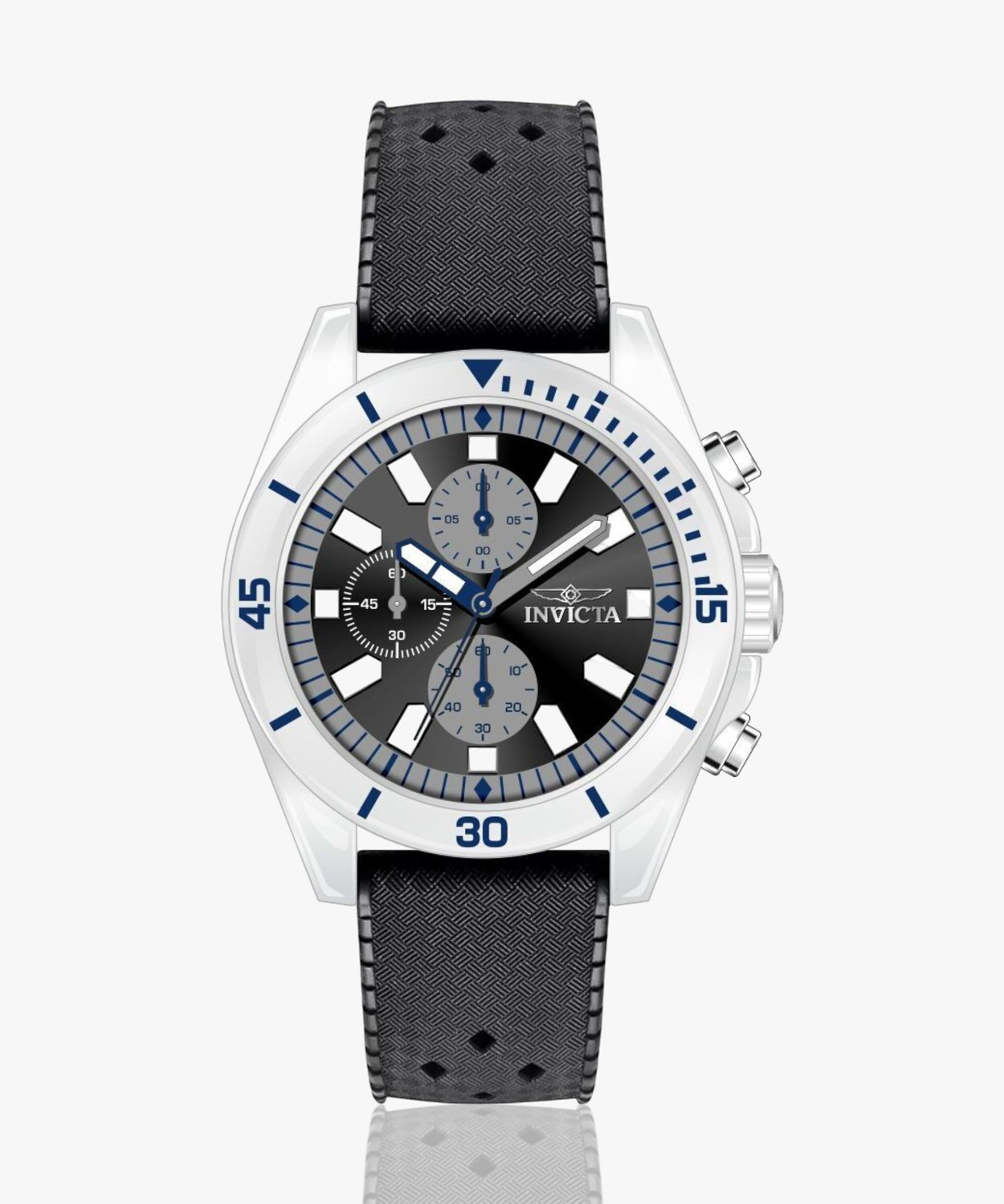 Image of INVICTA 46716 Ceramics Quartz Black Dial Analog Watch - For Men