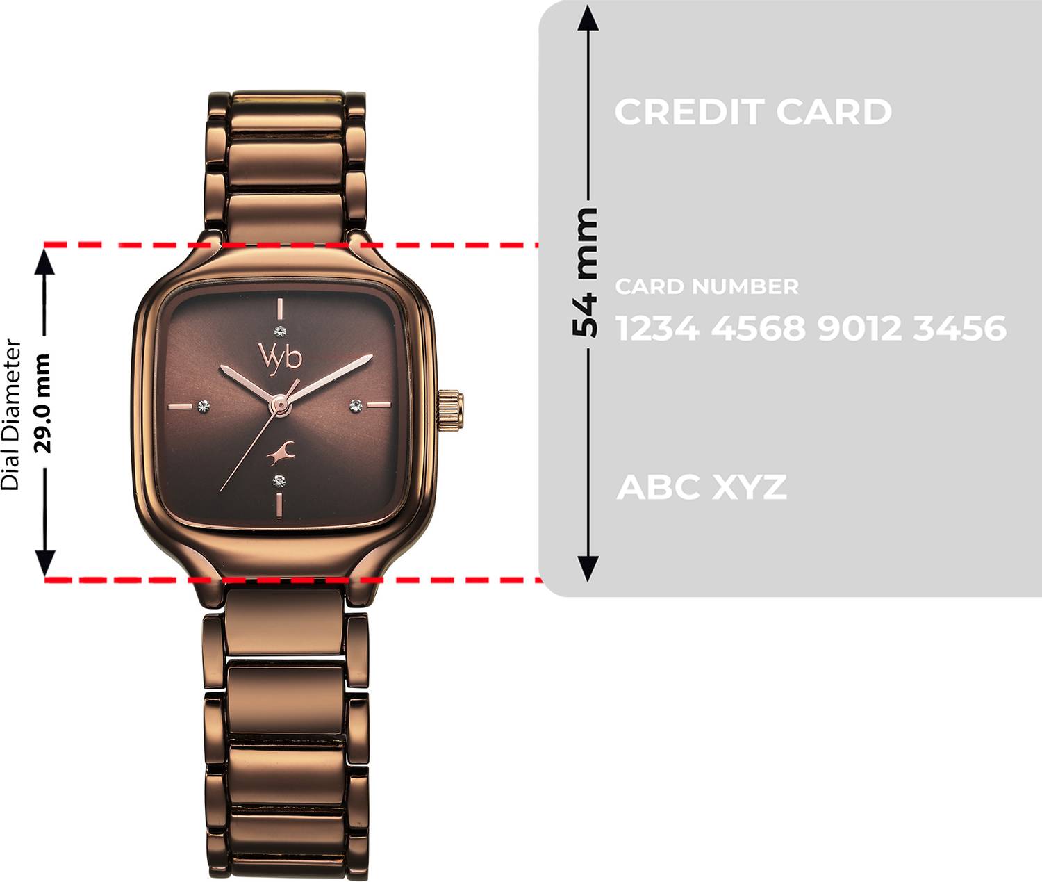 Fastrack Vyb Brown Dial Metallic Brown Metal Strap Analog Watch for - Image 4