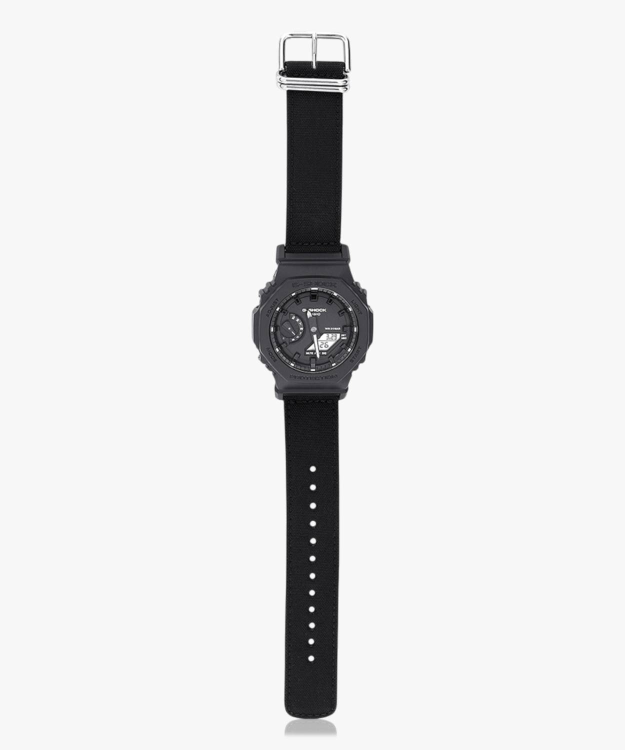 CASIO GA-2100BCE-1ADR G-SHOCK Black Dial Black Cordura Nylon Band