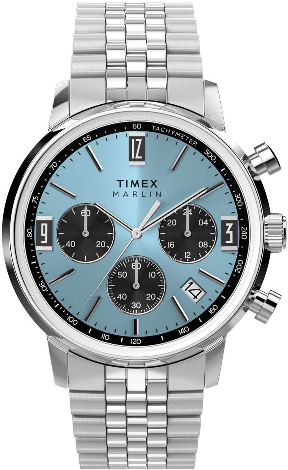 Image of TIMEX TW2Y66500UJ Round 40mm Blue Dial Analog Watch - For Men