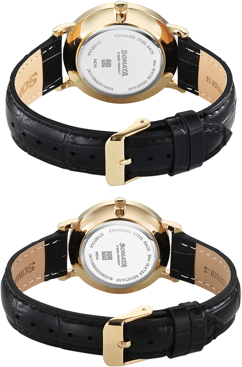 Image of SONATA Perfect Pairs Sonata Perfect Pairs Quartz Green Round Dial Men's and Women's Pairs Watch / Analog Watch - For Men & Women