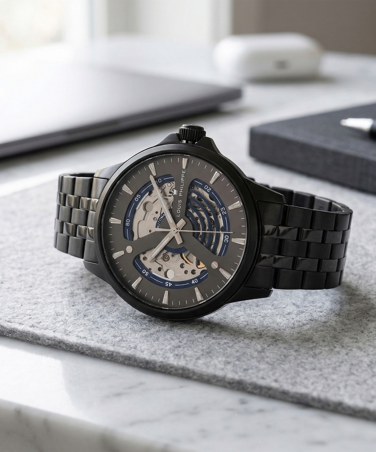 Image of Louis Philippe Automatic Grey Dial Analog Watch Analog Watch - For Men