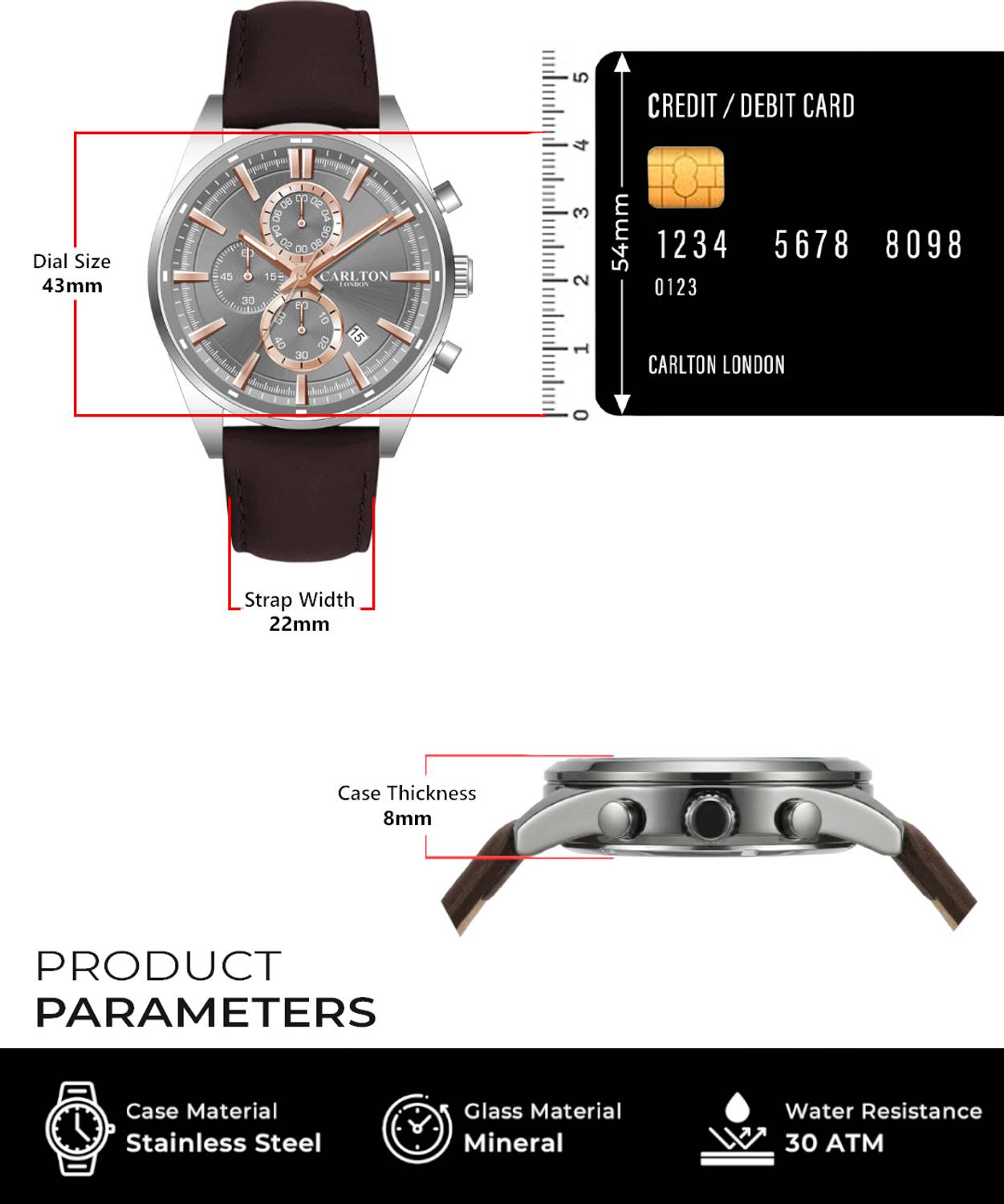 Carlton London Windsor Analog Watch - Men - Image 5