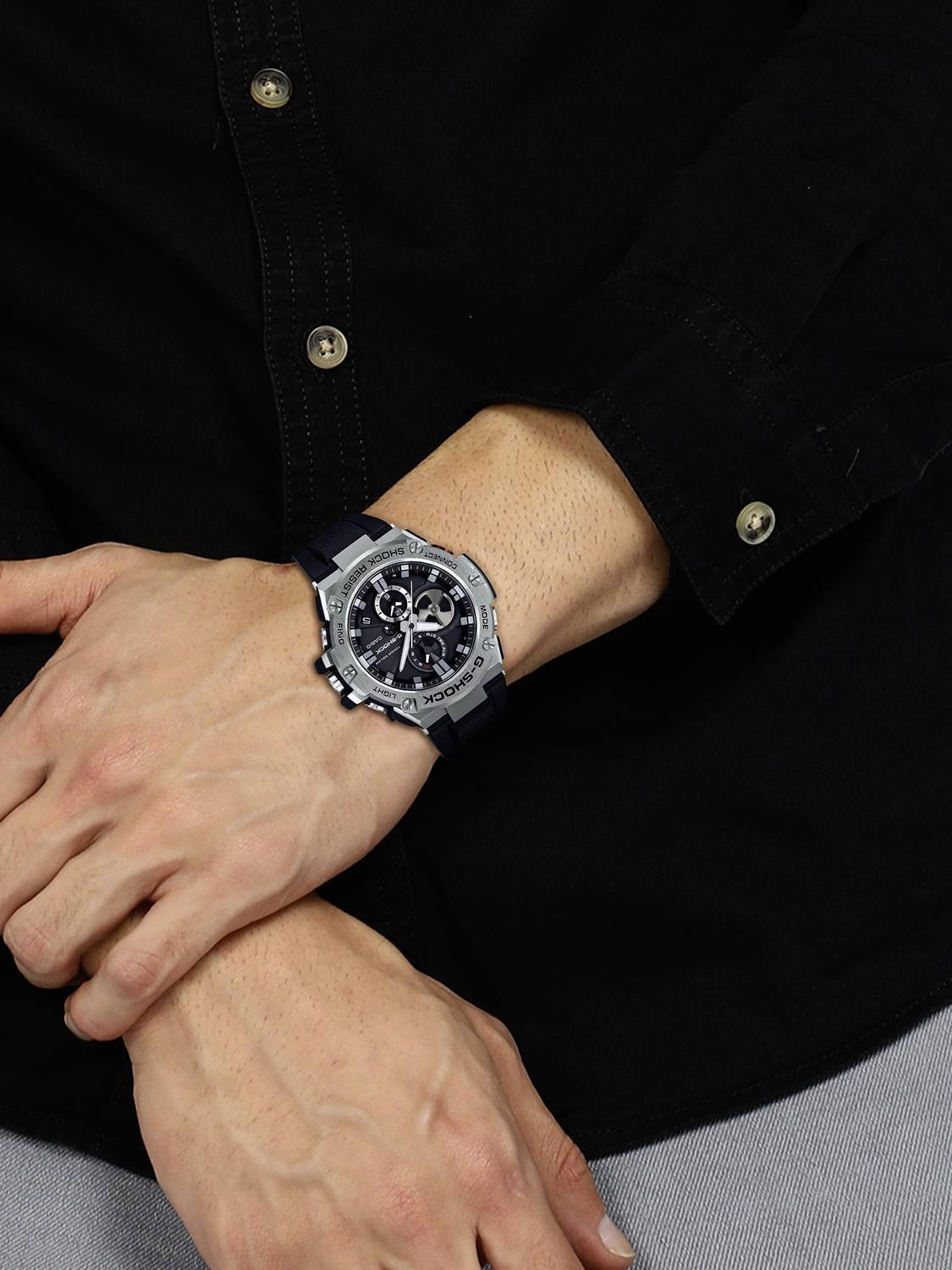 CASIO GST-B100-1ADR G-Shock GST-B100-1ADR Metal Ip Black Dial