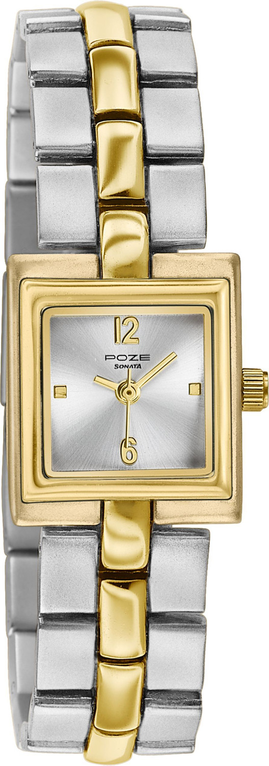 Image of SONATA Poze 8 Sonata Poze 8 Quartz Silver Dial IPG+IPS Alloy Strap Analog Watch - For Women