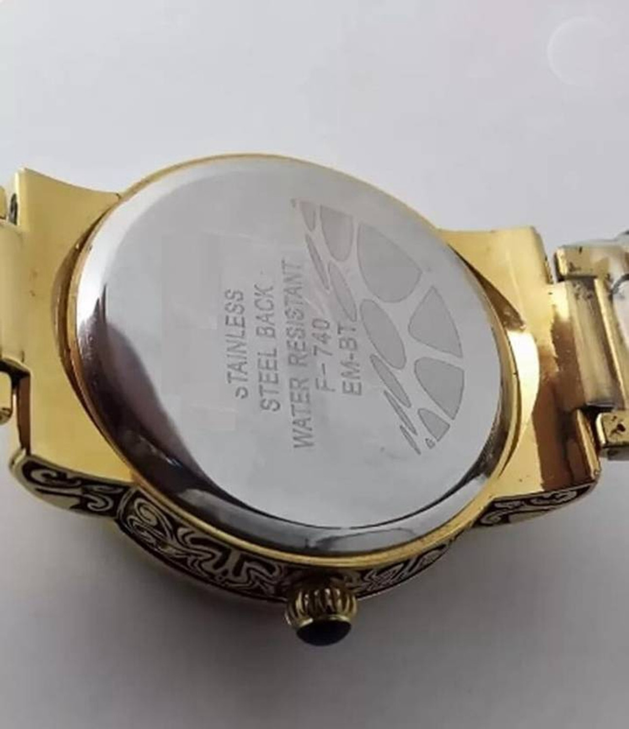 Image of FOREST Forest Luxury Lion Curved Golden Dial and Chain Men Wrist Watch Analog Watch Analog Watch - For Men