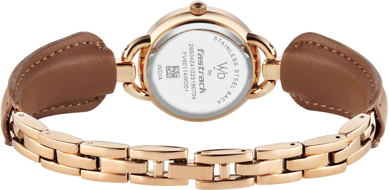 Image of Fastrack Vyb Muse Manifester Quartz Silver Dial Steel Stainless Steel Strap Analog Watch - For Women