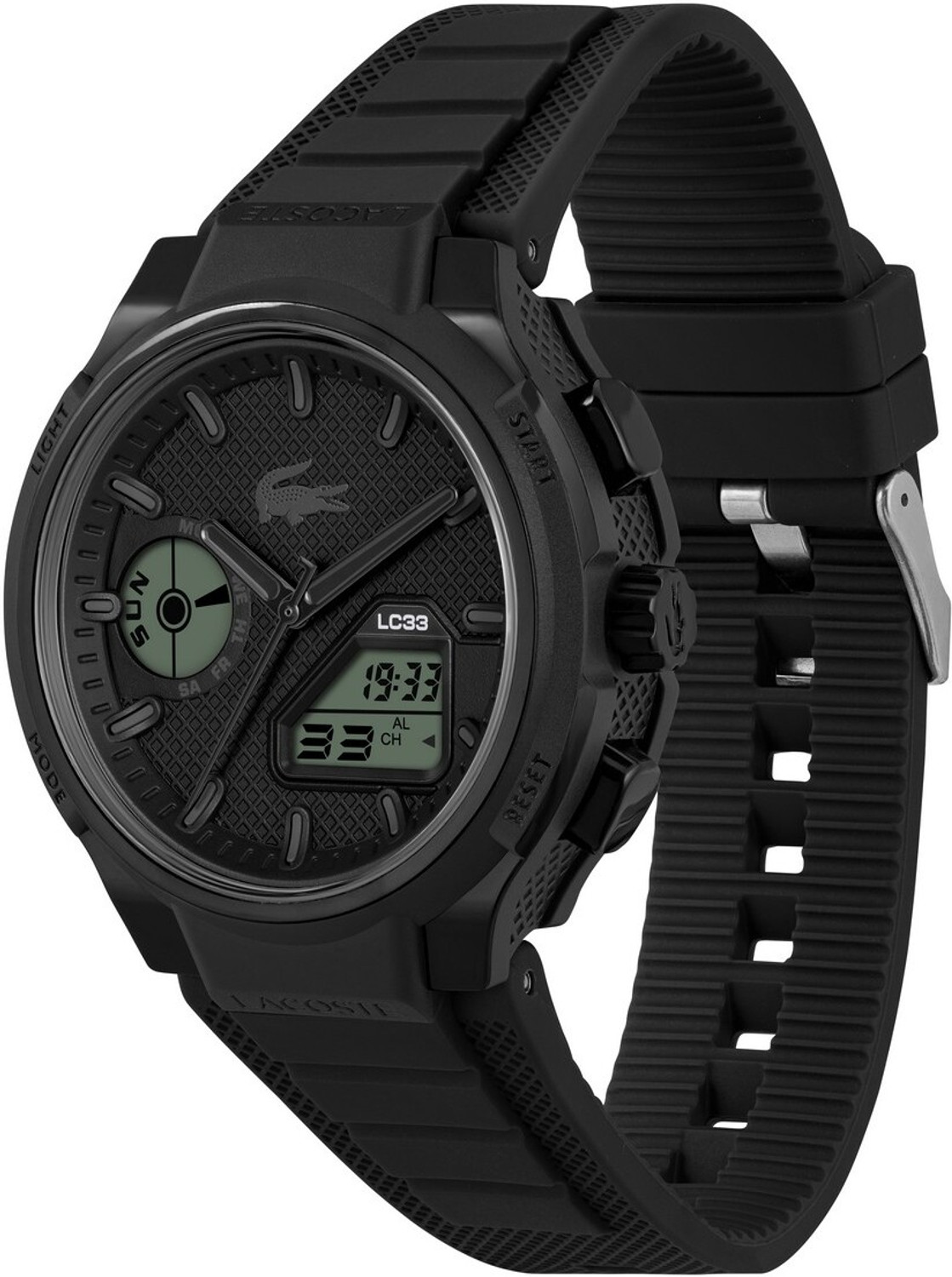 Image of LACOSTE LC33 Lacoste Lc33 Qtz Basic Black Round Dial Men's Watch - 2011447 Analog Watch - For Men