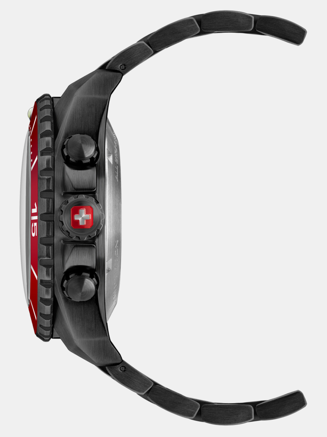 Image of Swiss Military Hanowa HANS NOLL Swiss-Made Automatic Black Dial Watch comes with Black stainless steel Analog Watch - For Men