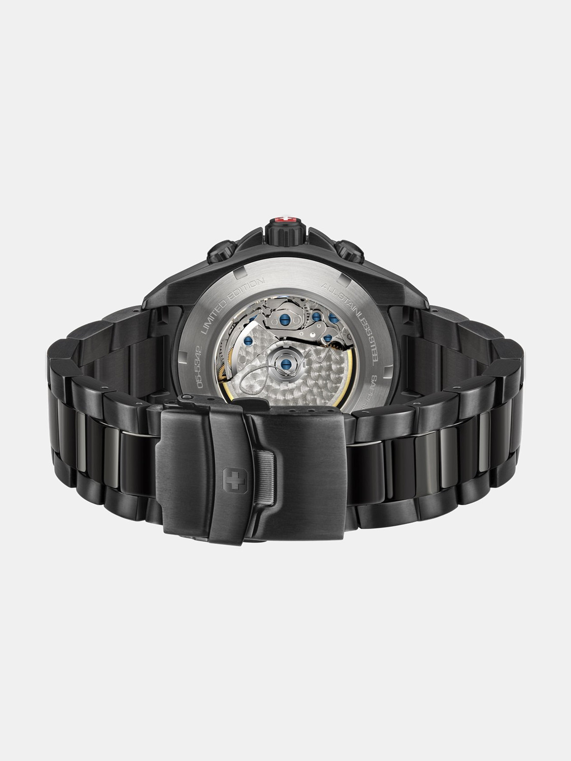 Image of Swiss Military Hanowa HANS NOLL Swiss-Made Automatic Black Dial Watch comes with Black stainless steel Analog Watch - For Men