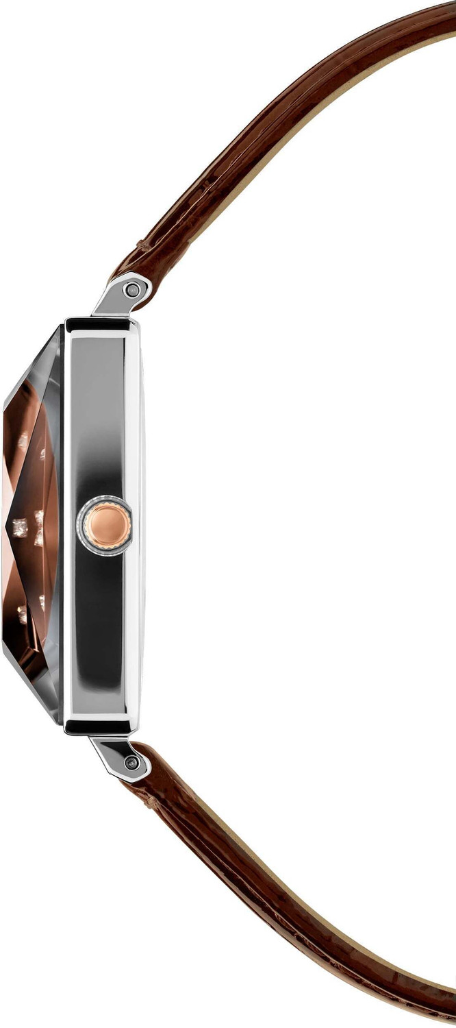 Image of Jowissa J8.784.M Swiss Made Facet Princess Brown Dial Analog Watch - For Women
