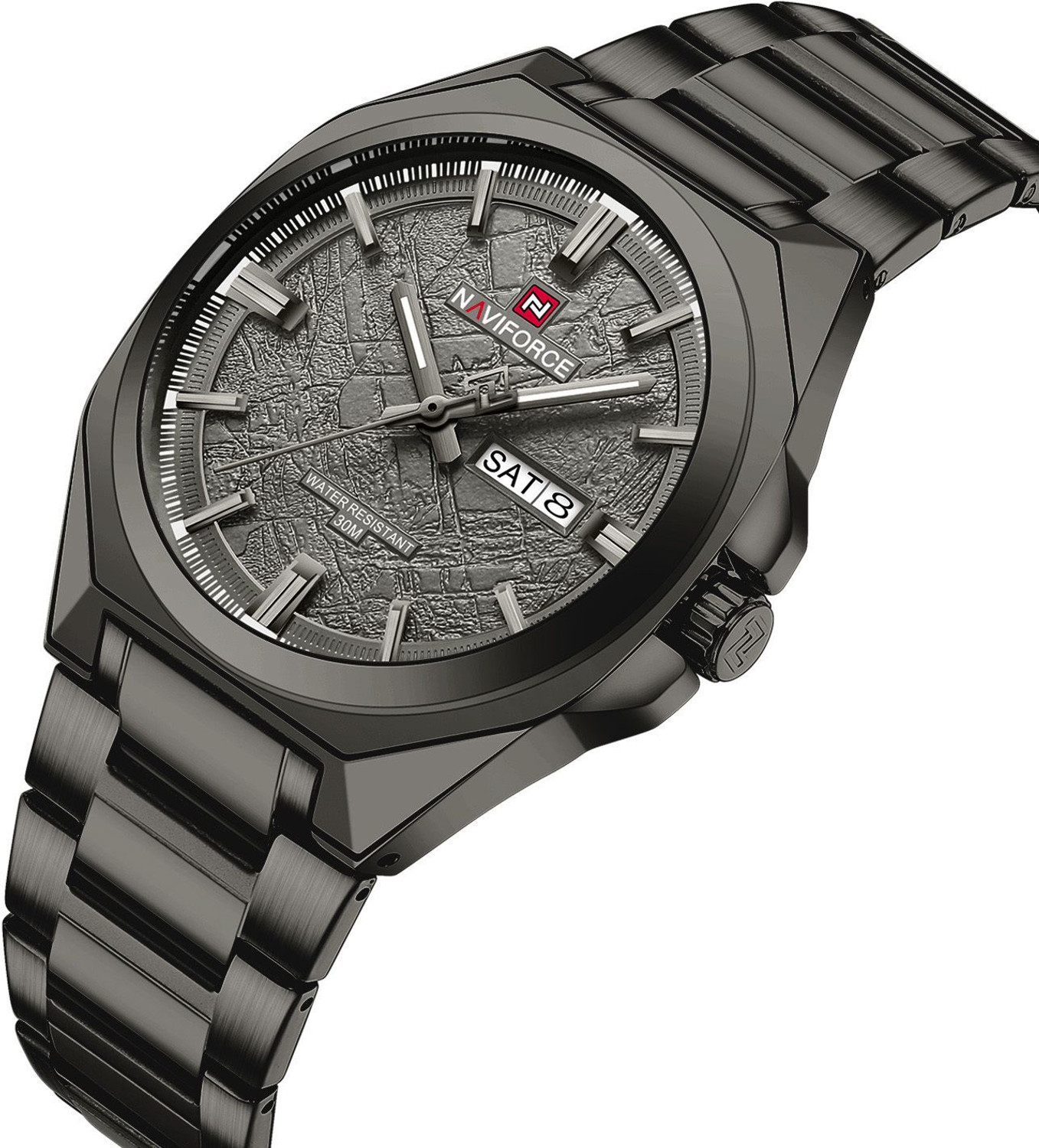 Image of NAVIFORCE NF9273 Elite Grey Stainless Steel Designer Watch on Steel Strap Analog Watch - For Men